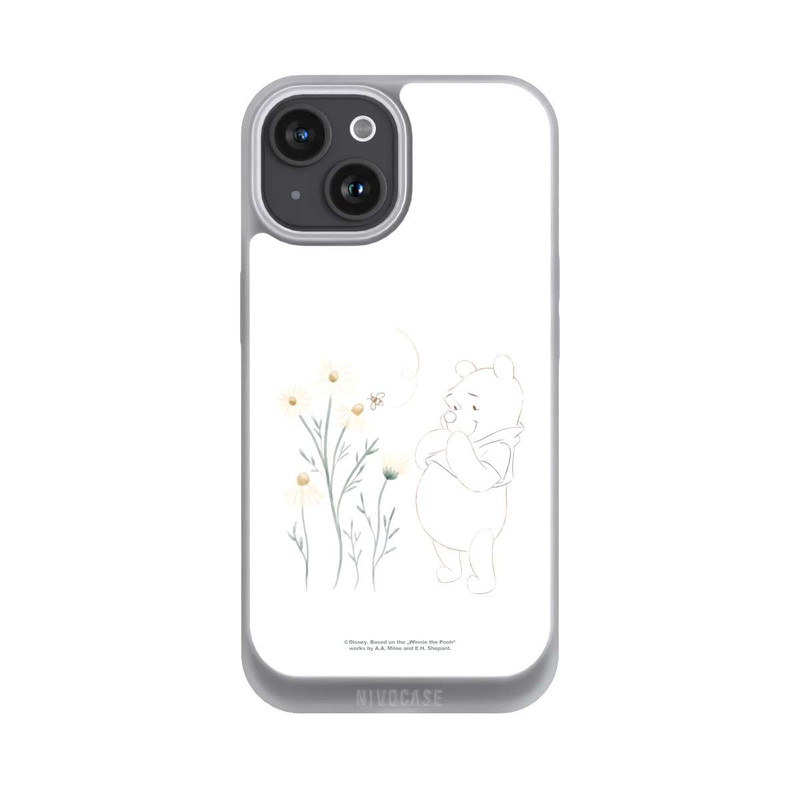 iPhone 15 NIVOpure Winnie Puuh sieht sich Gänseblümchen an