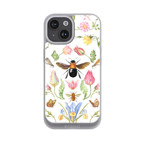 Apple iPhone 15 NIVOpure Wildblumen mit Biene weiß