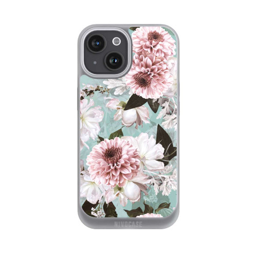 Apple iPhone 15 NIVOpure Flower Wallpaper Baroque Blue