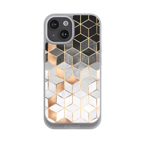 Apple iPhone 15 NIVOpure Würfel dunkel und gold