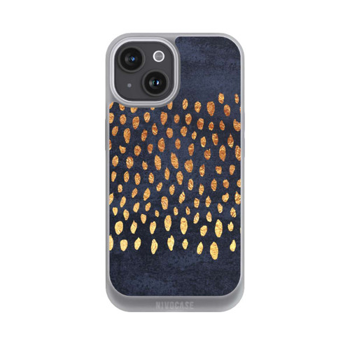 Apple iPhone 15 NIVOpure Muster Gold und Marine