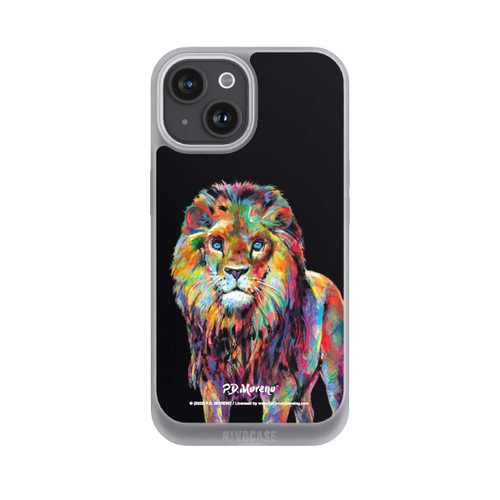Apple iPhone 15 NIVOpure Löwe Bunte Kunst von P.D. Moreno
