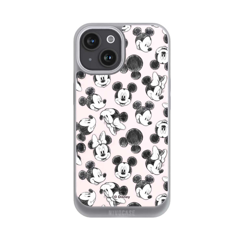 iPhone 15 NIVOpure Minnie & Mickey Viele Gesichter Pink