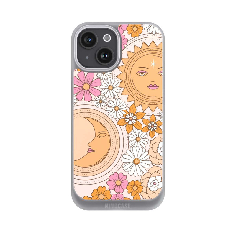 iPhone 15 NIVOpure Mond-Sonne-Blumen