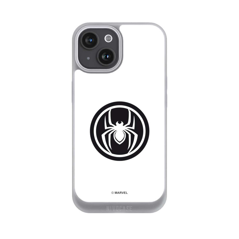 iPhone 15 NIVOpure Spider-Man Logo White