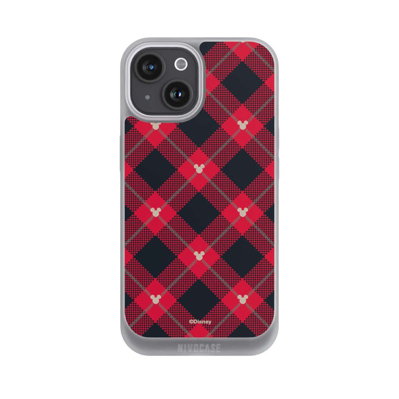 iPhone 15 NIVOpure Mickey Weihnachtsmuster Rot