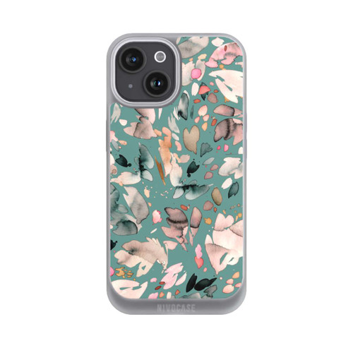 Apple iPhone 15 NIVOpure Abstrakte Blumenblätter grün