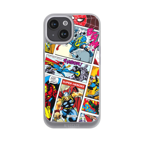 Apple iPhone 15 NIVOpure Marvel Retro Comic Blue