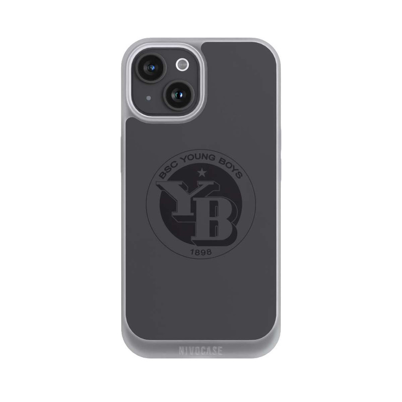 iPhone 15 NIVOpure BSC YB Logo Grau