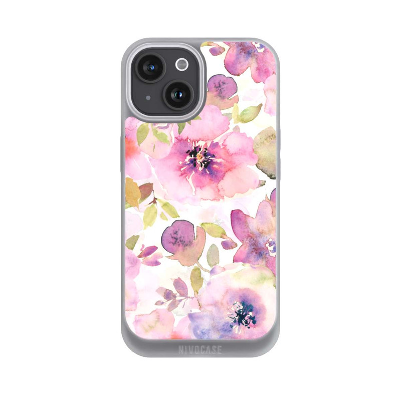 iPhone 15 NIVOpure Papier Peint Fleurs Roses