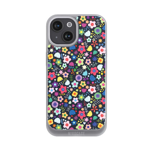 Apple iPhone 15 NIVOpure Psychedelic Flowers Multi Black