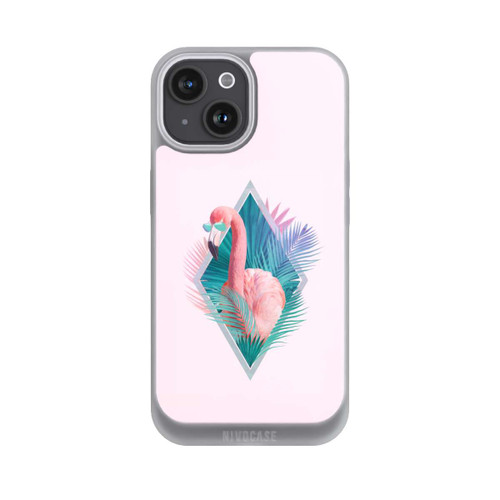 Apple iPhone 15 NIVOpure Tropische Pflanzen Flamingo