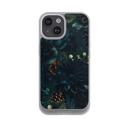 Apple iPhone 15 NIVOpure Blumenmuster Grün und Blau