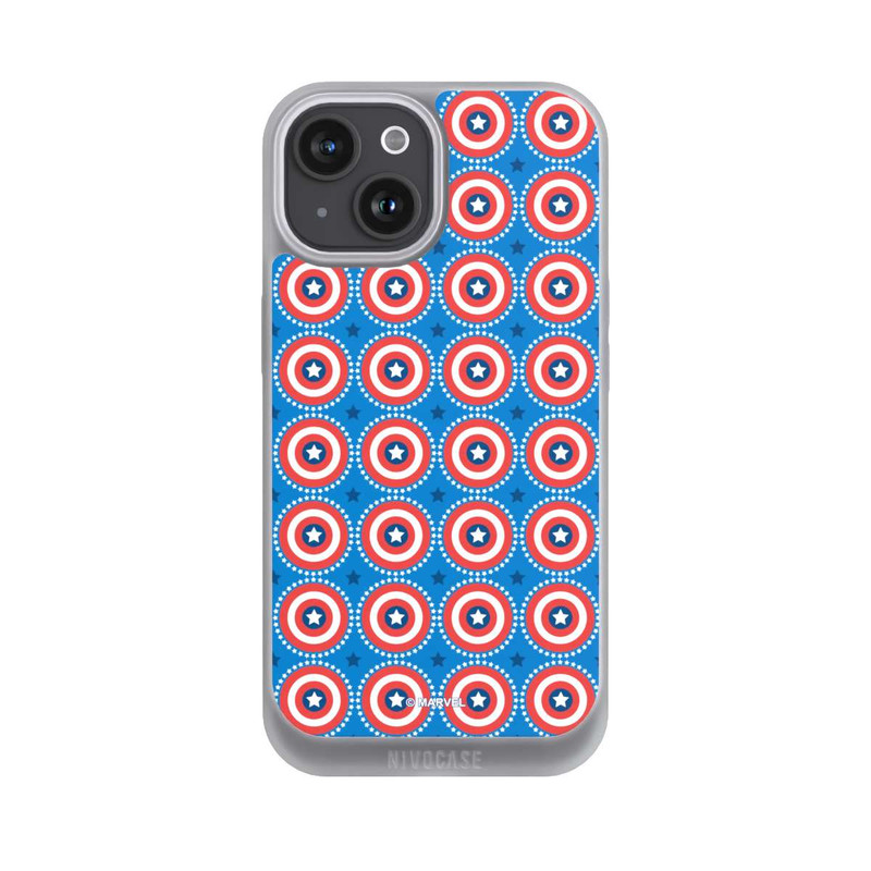 iPhone 15 NIVOpure Captain American Shield Pattern
