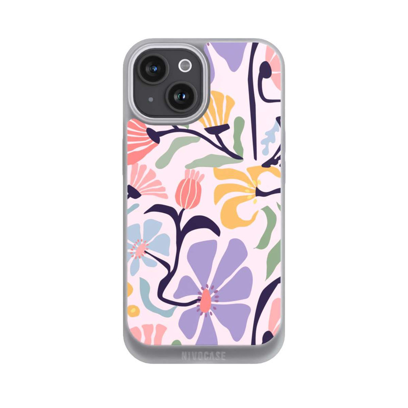 iPhone 15 NIVOpure Flower Market Ibiza Pink
