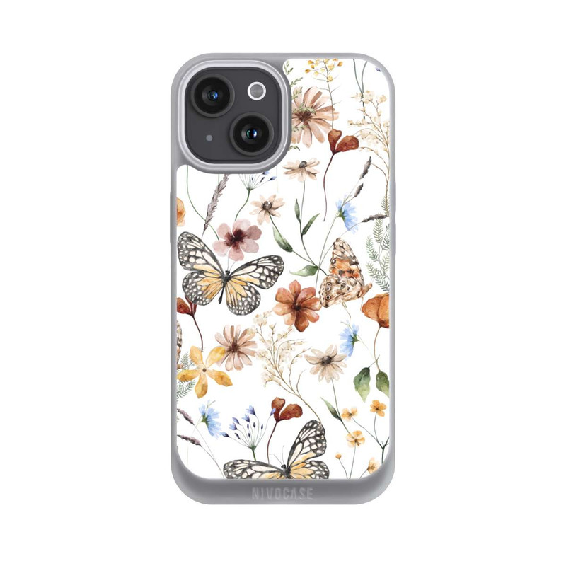 iPhone 15 NIVOpure Wildflowers and Butterflies Pattern