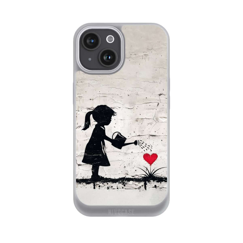 iPhone 15 NIVOpure Girl Watering Bunch of Flowers 