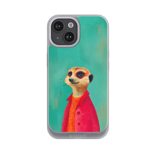 Apple iPhone 15 NIVOpure Erdmännchen Grün Illustration