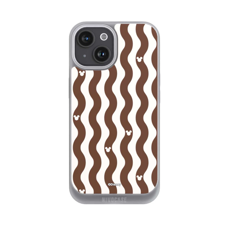 iPhone 15 NIVOpure Micky Muster Braune Wellen