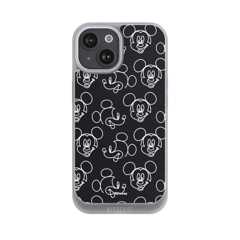iPhone 15 NIVOpure Disney Mickey Muster Schwarz