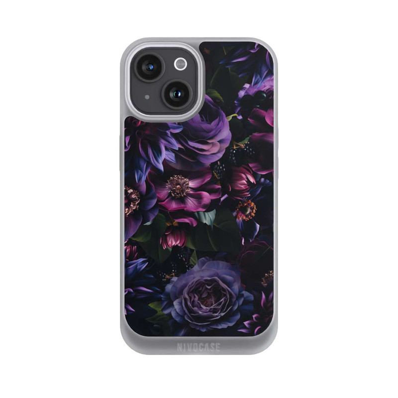 iPhone 15 NIVOpure Dunkle Lila Blüten 