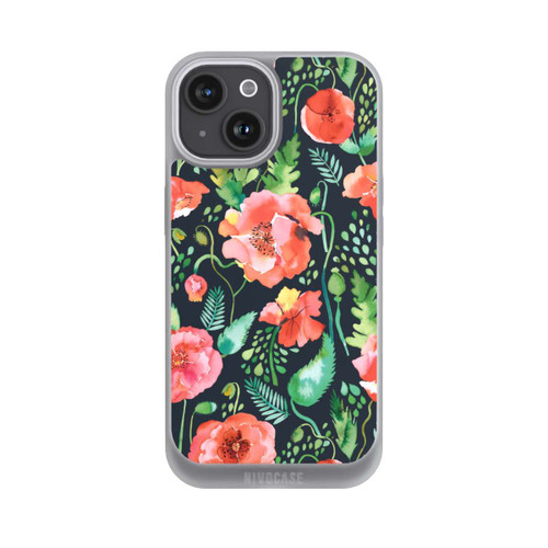 Apple iPhone 15 NIVOpure Mohnblumen Dunkle Wildnis