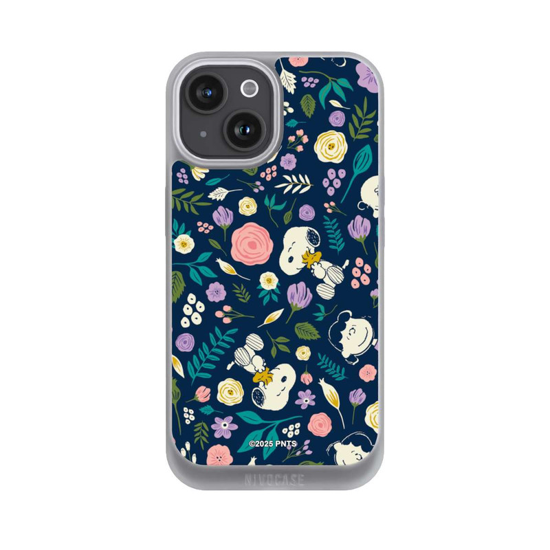 iPhone 15 NIVOpure Peanuts Dark Flower Pattern