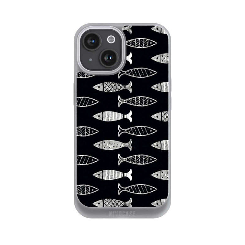iPhone 15 NIVOpure Black Fishy Theme