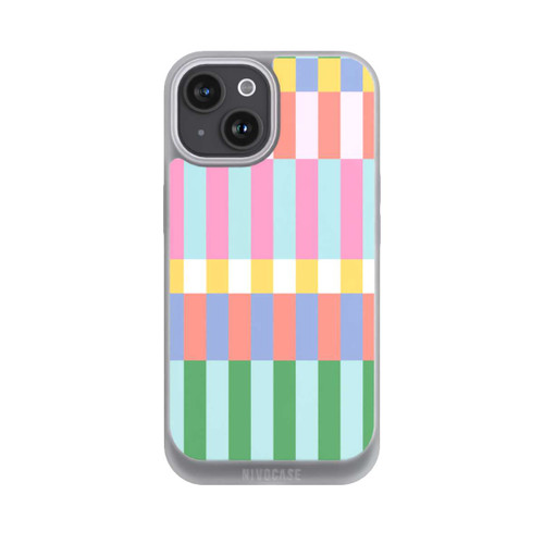 Apple iPhone 15 NIVOpure Checked Theme Pastel