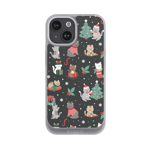 Apple iPhone 15 NIVOpure Weihnachtliche Kätzchen