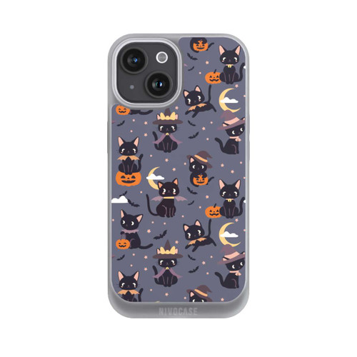 Apple iPhone 15 NIVOpure Cute Halloween Witch Cats and Pumpkins