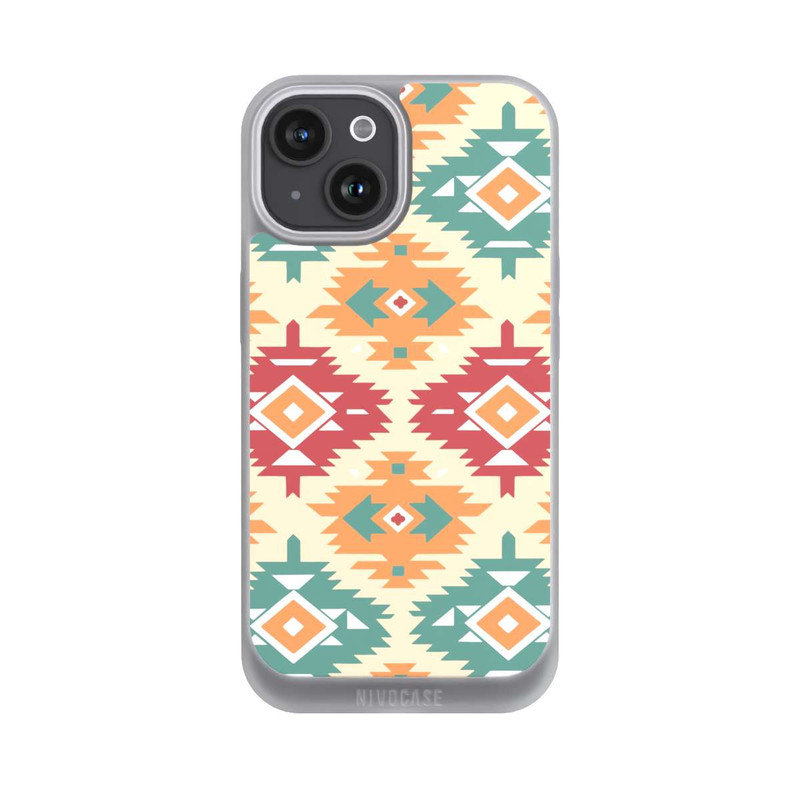iPhone 15 NIVOpure Modern Tribal Boho Aztec Geometric Design 1