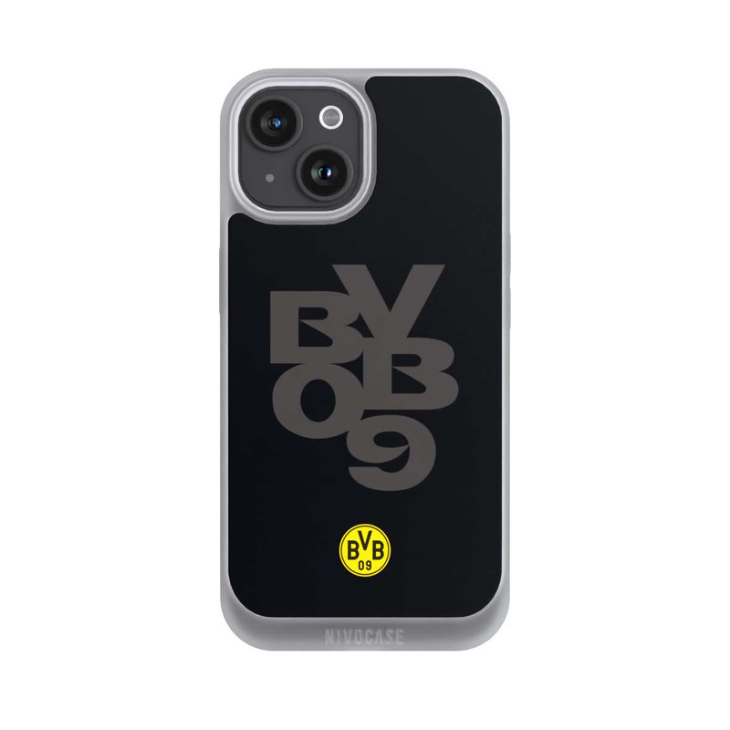 iPhone 15 NIVOpure BVB09 Grau Schwarz