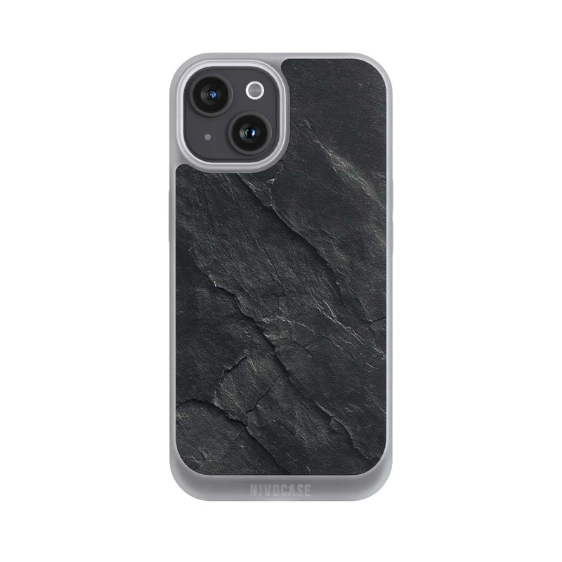 iPhone 15 NIVOpure Dark Grey Slate Look