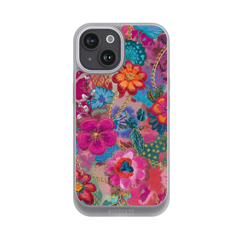 iPhone 15 NIVOpure Patchwork Blumen Mit KI