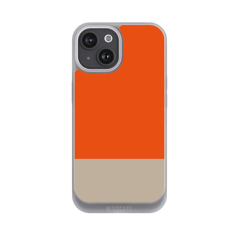iPhone 15 NIVOpure Combinaison de Couleurs Orange et Beige