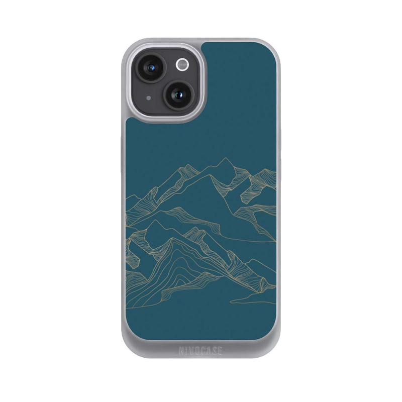iPhone 15 NIVOpure Berglandschaft blau