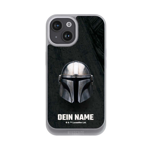 Apple iPhone 15 NIVOpure Star Wars Mandalorian Black Helmet Personalisierbar