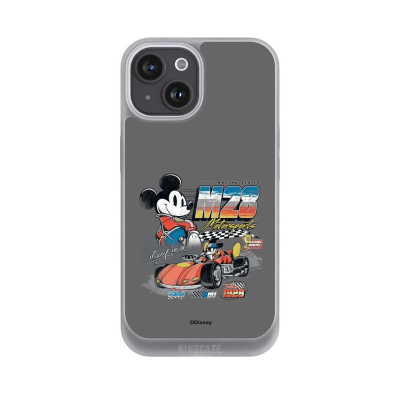 iPhone 15 NIVOpure Micky Maus Rennfahrer Auto M28