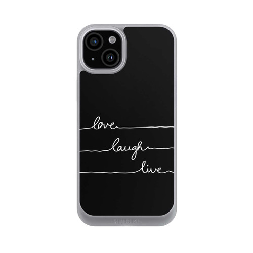 Apple iPhone 15 Plus NIVOpure Love Laugh Live weiß/schwarz