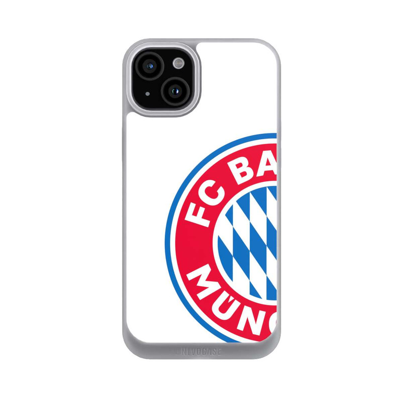 iPhone 15 Plus NIVOpure Großes FCB Logo Weiß
