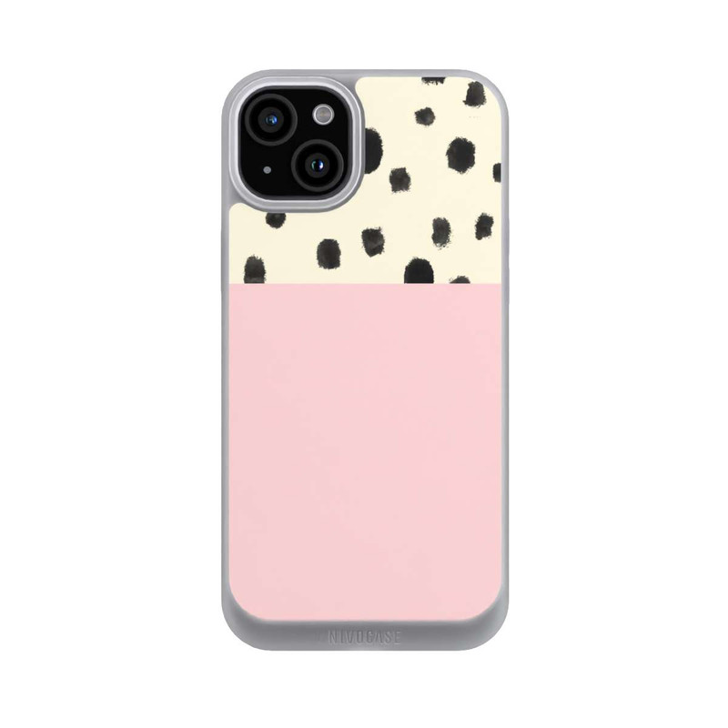 iPhone 15 Plus NIVOpure Punkte und Rosa