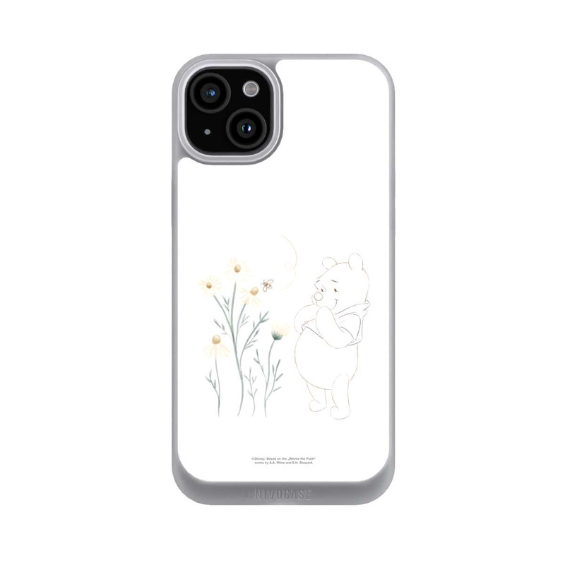 iPhone 15 Plus NIVOpure Winnie Puuh sieht sich Gänseblümchen an