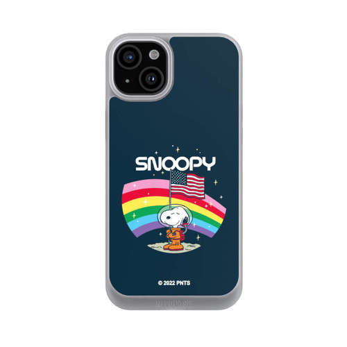 Apple iPhone 15 Plus NIVOpure Snoopy Weltraumreisender Regenbogen