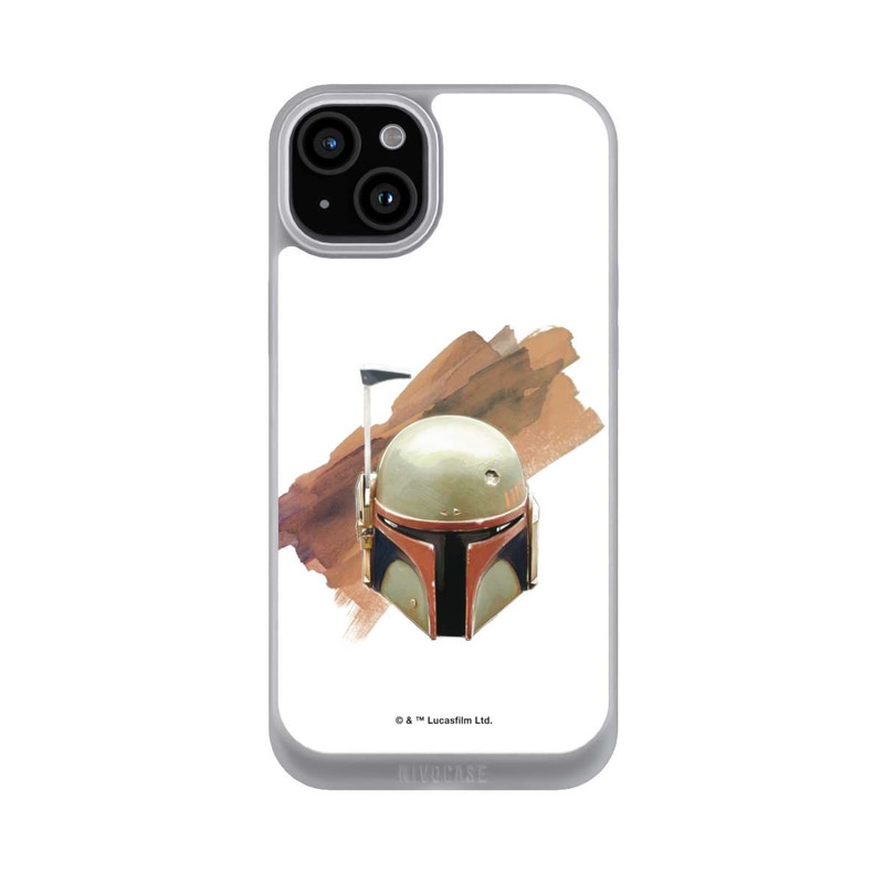 iPhone 15 Plus NIVOpure Boba Fett Helm Weiß