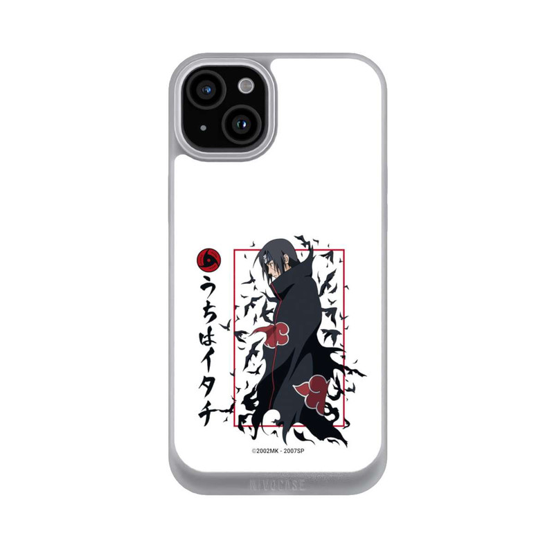 iPhone 15 Plus NIVOpure Itachi Krähen Weiß