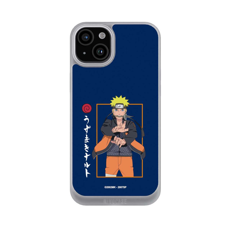 iPhone 15 Plus NIVOpure Naruto Kampfposition Blau