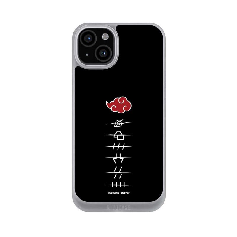 iPhone 15 Plus NIVOpure Akatsuki Mitgliedssymbole Schwarz