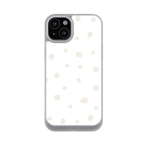 Apple iPhone 15 Plus NIVOpure Punktmuster Weiß Braun
