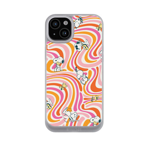 Apple iPhone 15 Plus NIVOpure Peanuts Hippie Pattern Orange